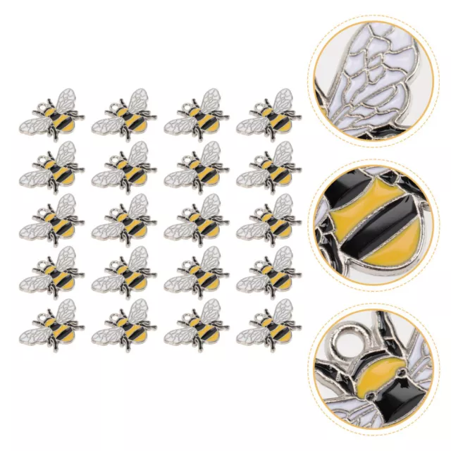 20Pcs cartoon bees party decorations jewelry crafting charms