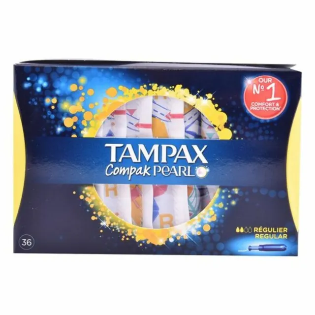 Pack de Tampons Pearl Regular Tampax Tampax Pearl Compak [36 uds] 36 Unités