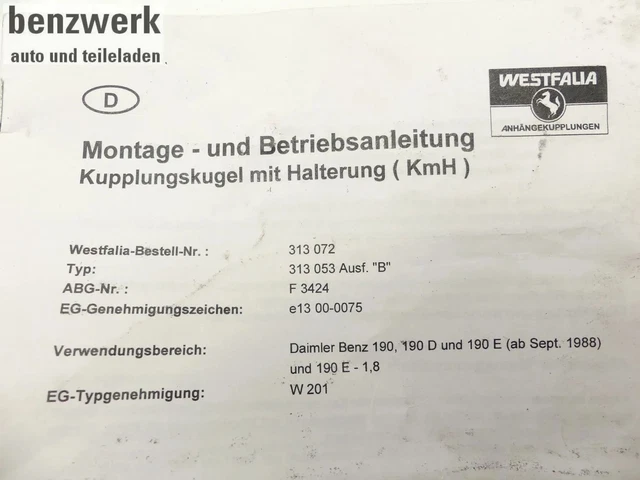 Westfalia Anhangerkupplung Montageanleitung Pdf