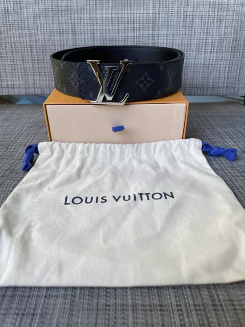 Louis Vuitton LV Initiales 40mm Reversible Belt Brown Damier Ebene. Size 85 cm