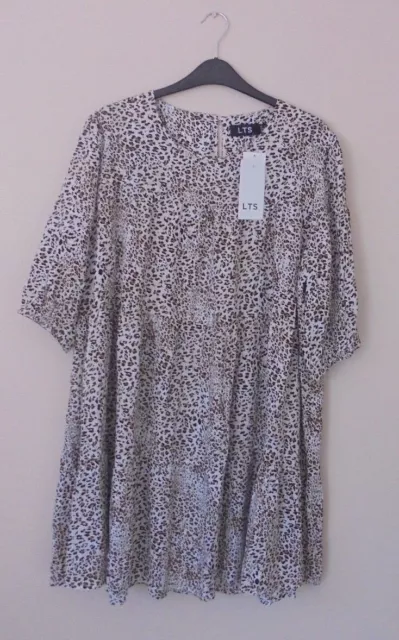 Bnwt Long Tall Sally Ladies Maternity Leopard Print Tunic Top / Dress Size 16