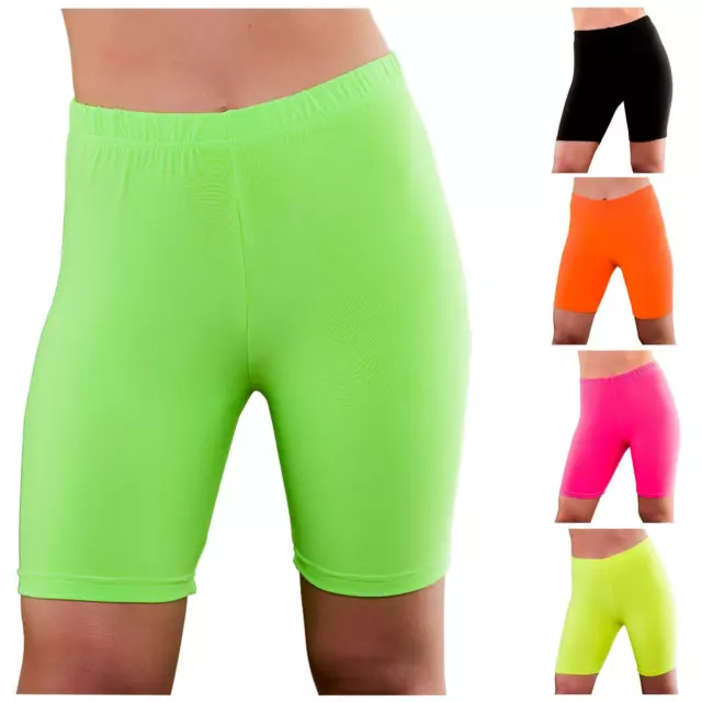 Neon Ciclismo Pantaloncini 80s Costume Halloween Nubilato Festa Luminoso