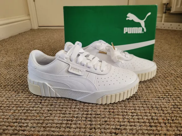 PUMA CALI SPORT Chunky Trainers Size 5 White Pastel Women s Used