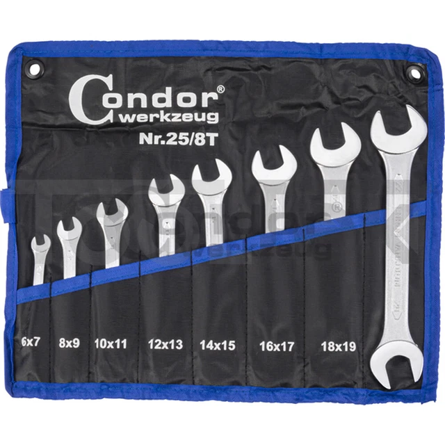 SERIE KIT SET CHIAVI FISSE EXTRA PIATTE INGLESI 8pz 6-22mm