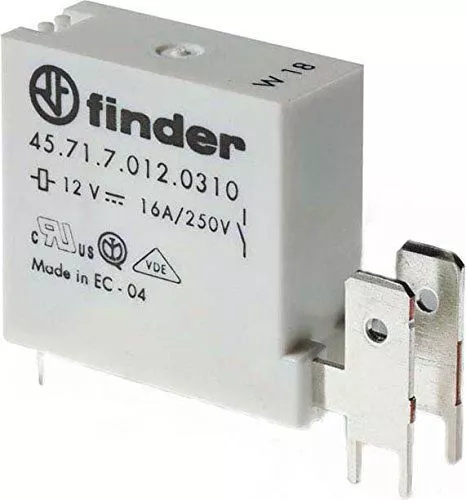 1 x 1 x Finder 12V Relay 16A (Faston) 45.71