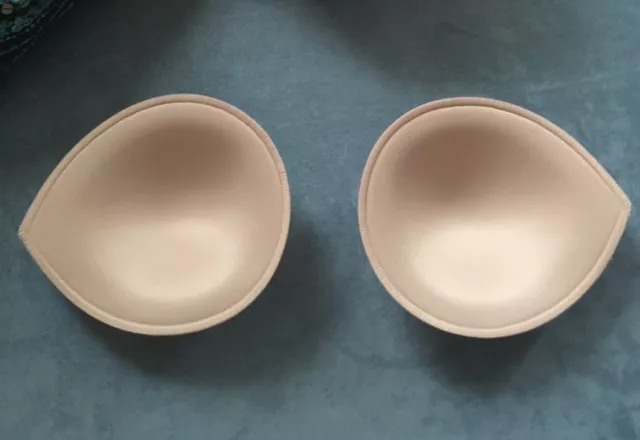 Bra Cups,Size C,Beige,New,Sew in any bra or Dress,Teardrop, Princess Veils