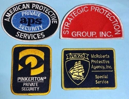 4 Security Patches,PINKERTON,APS,American,Strategic Prot.Grp, & McRoberts Prot.