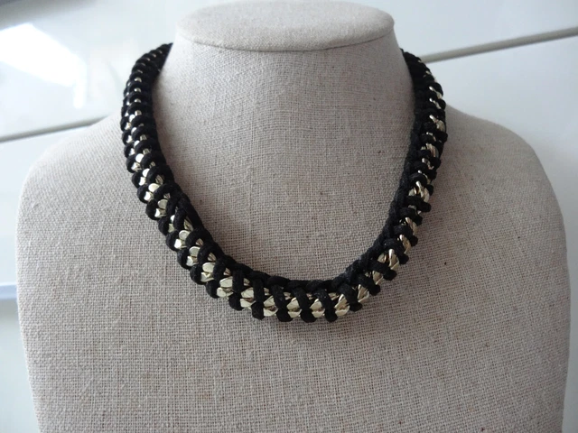 Collier De Créatrice Sandr'Angelli - Modèle Ras Du Cou Doré, Rose, Jaune, Orange - Bijou Fantaisie Femme - Occasion Comme Neuf