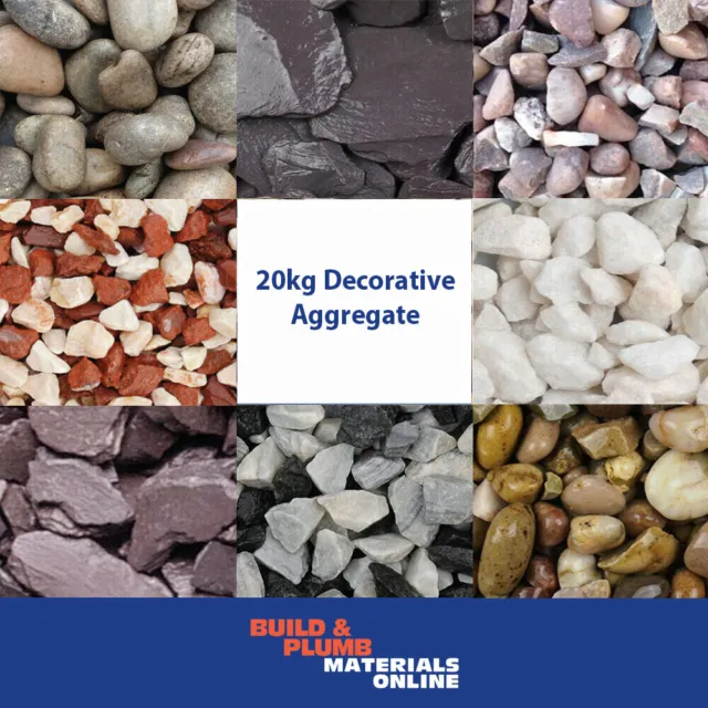 Decorative Aggregates  Slate - Chippings - Gravel - Pebbles - Gardens - 20 Kg