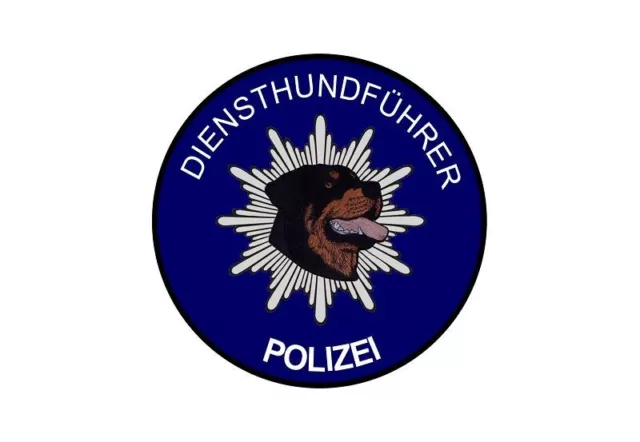 Aufkleber Diensthundführer Polizei Rottweiler (Hinterglas)