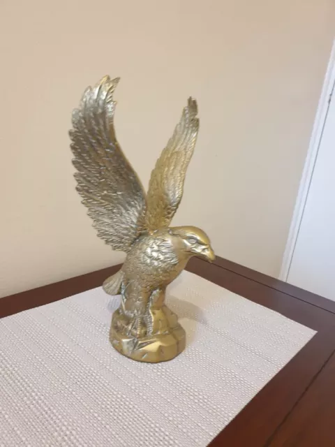 Vintage Brass Eagle Statue Figurine