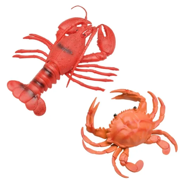 1Set Model Lobster Crab Ornament Novelty Props Trick Accessories for Garden Pond