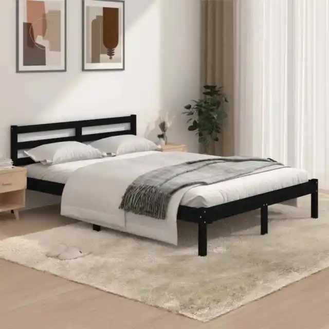 Solid Wood Pine Bed Frame Platform Bedstead Multi Colours Multi Sizes