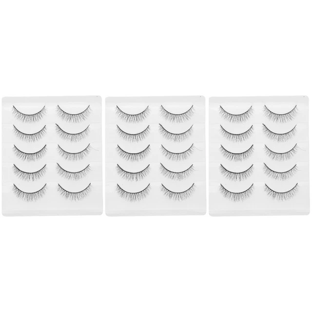 15 Pairs 3D Fake Lashes Short False Eyelashes Natural False Lashes Cosmetic