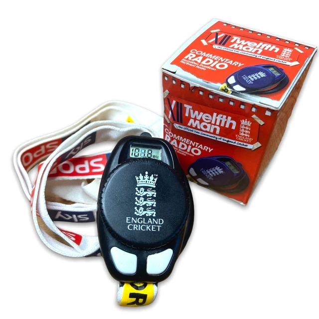 TWELFTH MAN ECB Official England Cricket Commentary Radio w/ Lanyard by ...
