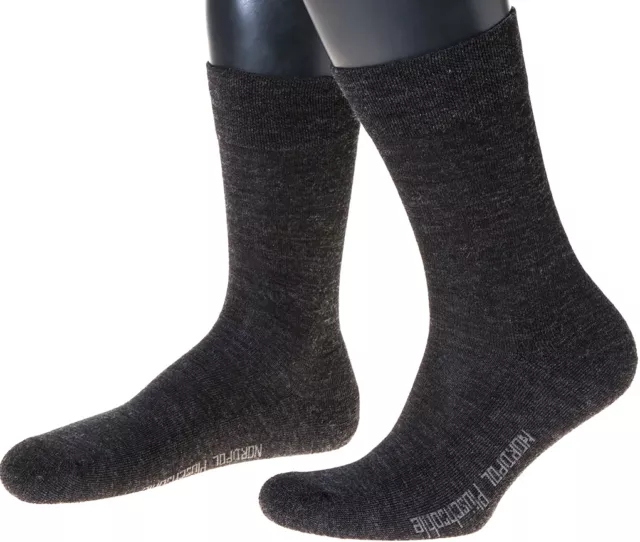 1 Paar Herren-Wollsocken, mit Plüschsohle, Made in Germany, 70% Schurwolle,