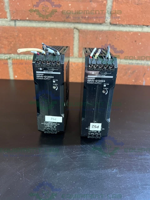 Lot of 2 - Omron S8VK-G12024 Power Supply 100-240VAC, 24VDC, 1.6A