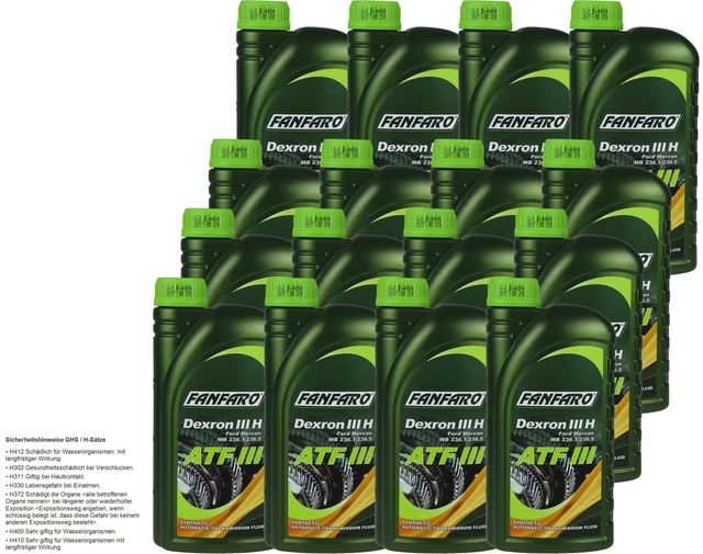 16X1 LITRE ORIGINAL FANFARO Automatic Transmission Fluid Atf III Gear