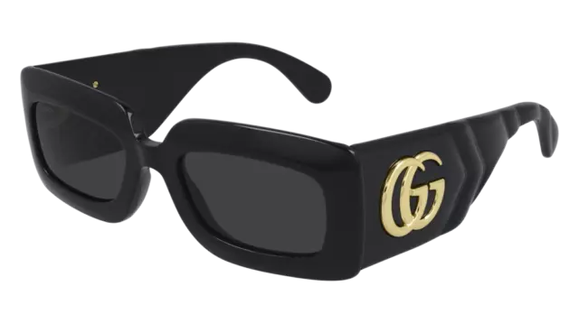 Gucci Lunettes de soleil GG0811S  001 Noir gris Femme