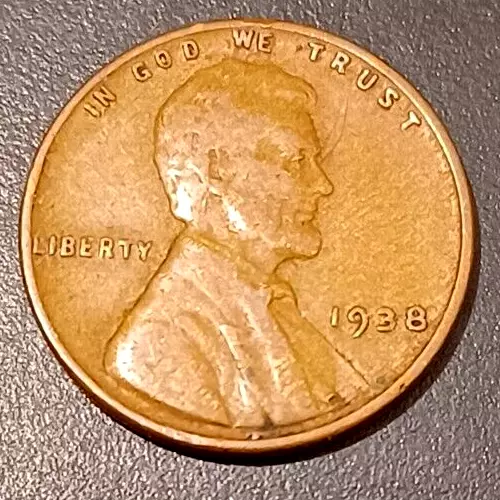1938 Lincoln Wheat Cent/Penny NMM US Old Coins Collection