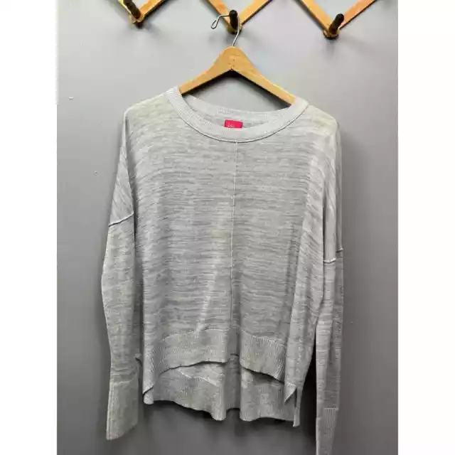 John & Jenn Sweater Womens Small gray oversize lightweight pullover Neutral