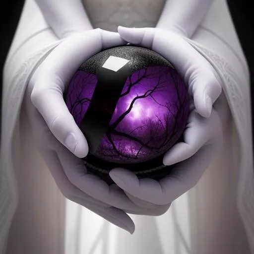 Fantasy Art Dark Art Purple Orb Hands Abstract Digital Asset Digital Collectible