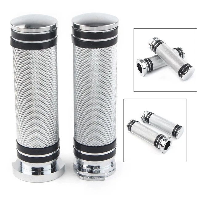 For Sportster Dyna Softail Touring V-Rod New 1'' Chrome Handlebar Hand Grips