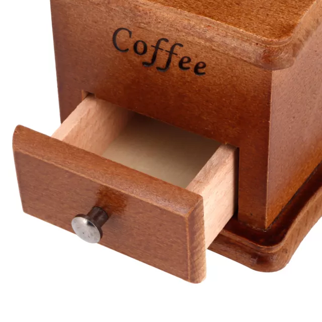 02 015 Coffee Mill Hand Manual Mini Wooden Vintage Kitchen Accessories Bean 2