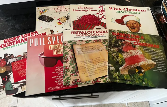Collection Of 7 Christmas Vinyl Records LPs