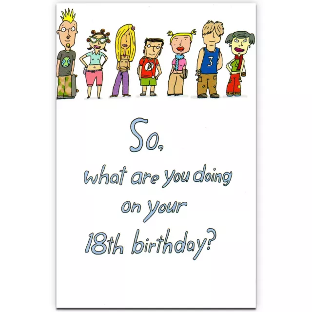 Funny HAPPY BIRTHDAY Card FOR 18 YEAR OLD by American Greetings Comic + Envelope