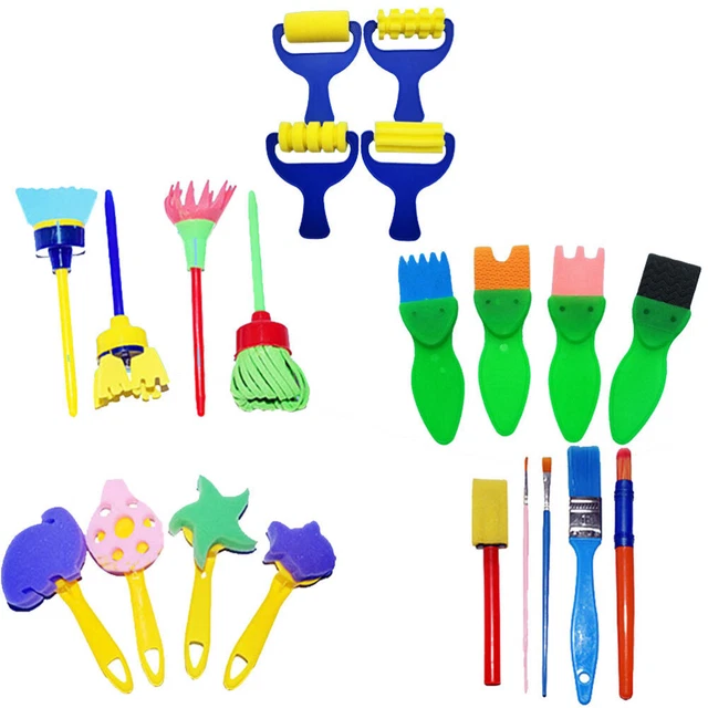 21 Pcs Kids Craft Toys DIY Paint Brushes Nativity Toys Kids Self Made