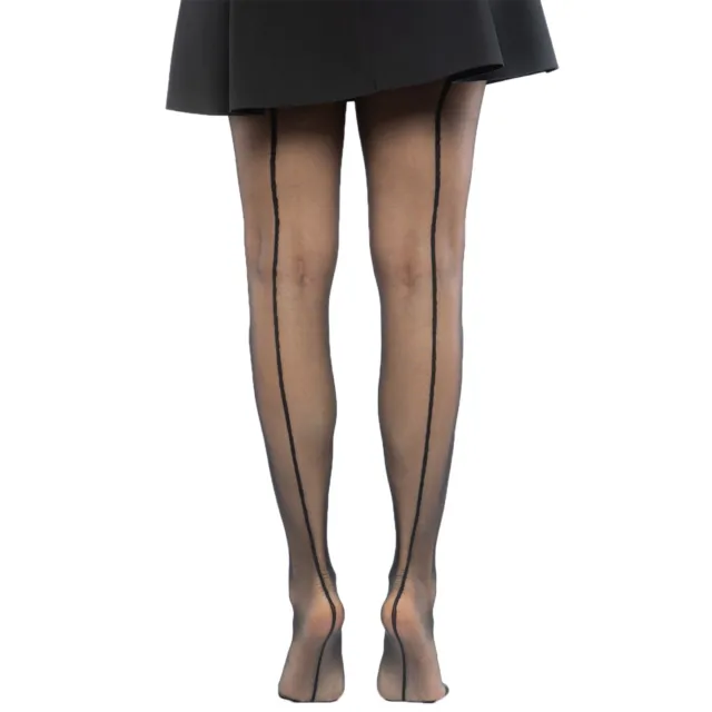 Calze Nere Calze Filo Dietro COLLANT VELATI ELEGANTI Donna 20