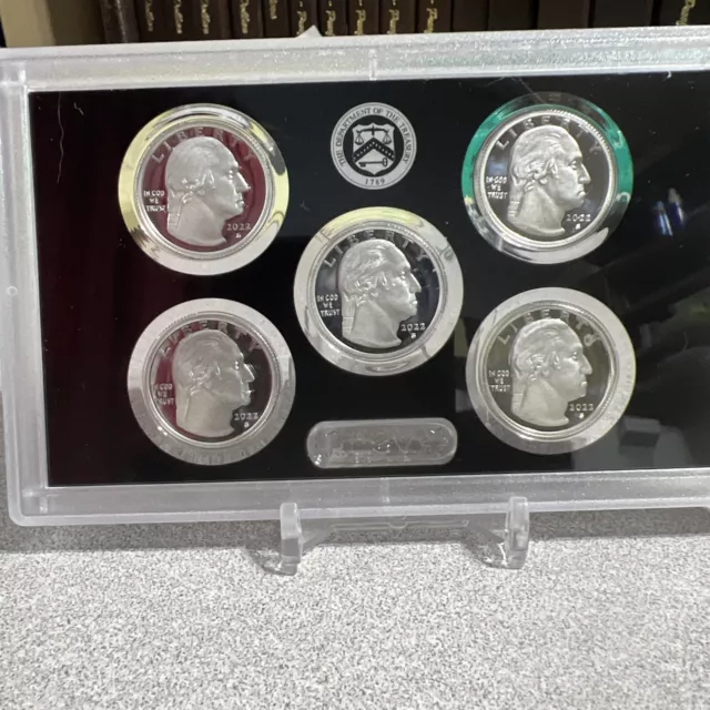 2022 S American Women Quarter 99.9% Silver Proof Set No Box or COA 5 Coins