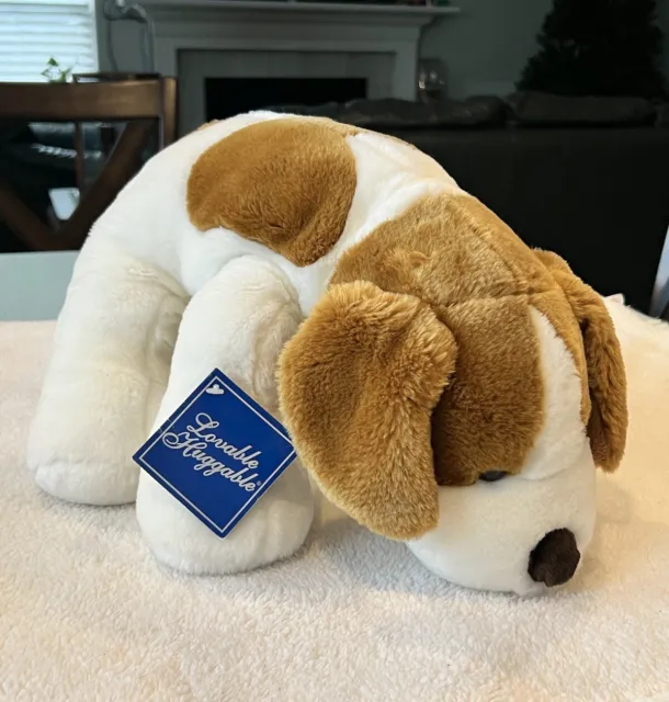 2001 Commonwealth Lovable Huggable 14” SAINT BERNARD Floppy Puppy Dog Plush