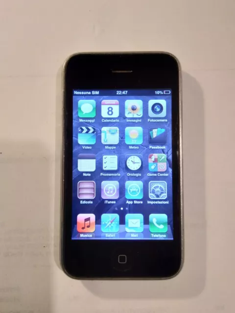 Cellulare-Iphone-Apple- 3G-A1303-16Gb-Nero-Funzionante  Vintage