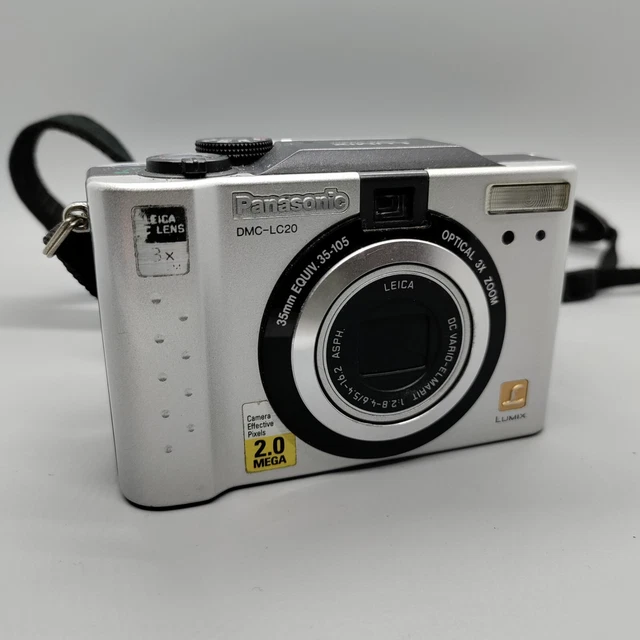 Panasonic Lumix DMC-LC20 2.0MP Compact Digital Camera Silver Tested