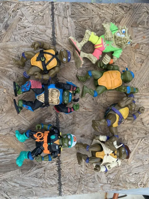 vintage teenage mutant ninja turtles figures lot