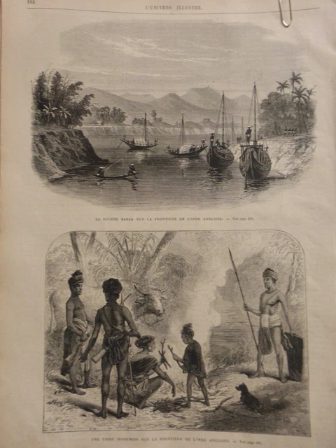 1872  Ui  Inde Bengale Riviere Barak Frontiere Tribut Insoumise