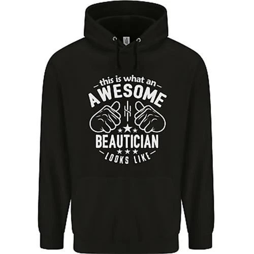 An Awesome Beautician Looks Like Mens 80% Cotton Hoodie