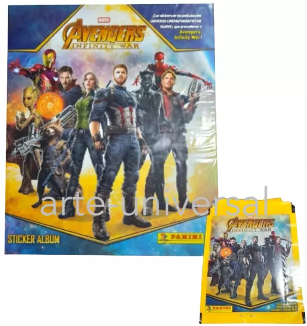 ALBUM + 50 packs Avengers Infinity War PANINI Sticker Collection MARVEL Studios