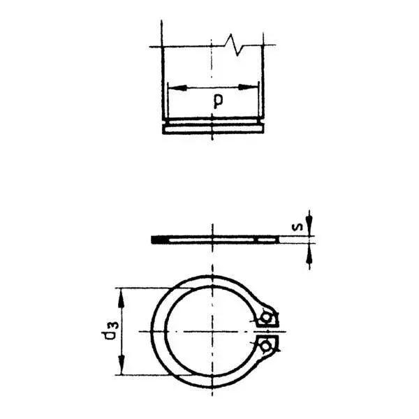 Toolcraft anello di arresto per legno din 471 in filo acciaio armonico 100 pz