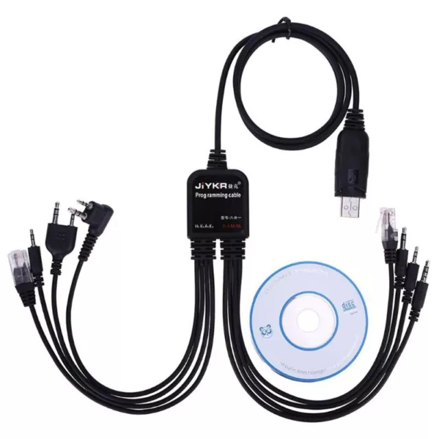 8 in 1 USB Programming Cable for Baofeng for Motorola Kenwood TYT QYT multiple