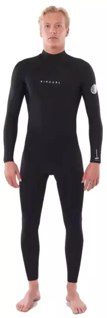 Rip Curl Men's Dawn Patrol 4/3mm Back Zip Full Wetsuit - Black - New