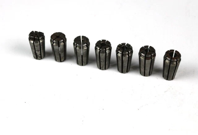 7 Acura-Flex Collets 3/8" Capacity Universal 1/16 to 1/4