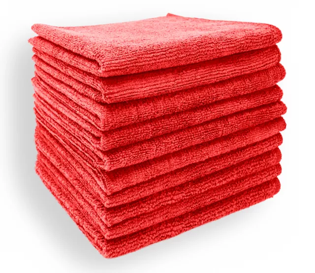 SBS® Mikrofasertücher 30 x 30cm Rot Reinigungstücher Microfasertuch vers. Mengen