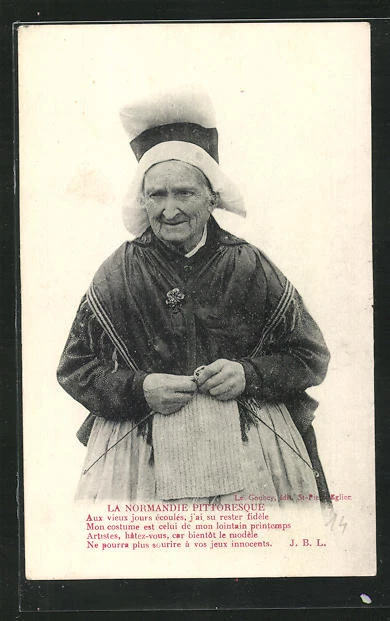 CPA La Normandie Pittoresque - Aux vieux jours écoulés..., Greisin en costume t