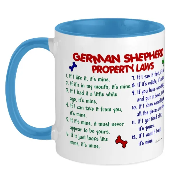 CafePress German Shepherd Property Laws 2 Mug 11 oz Ceramic Mug (185695667)