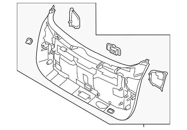 OEM NEW 2017-2019 Kia Sportage Wagon Panel Assembly-Tail Gate Trim 81750-D9000WK