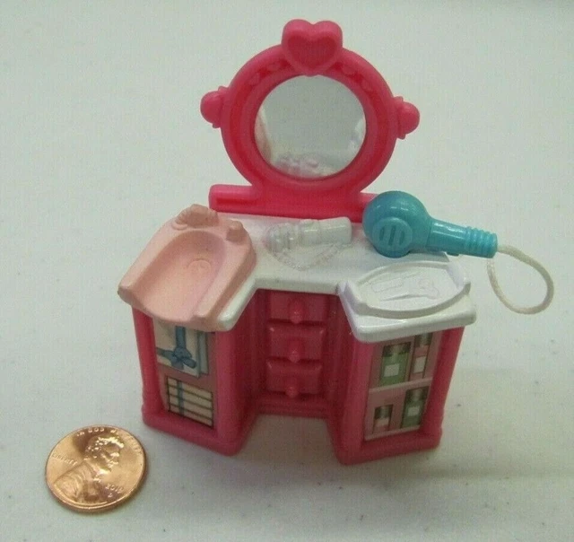 FISHER PRICE SWEET Streets Dollhouse VANITY MIRROR SINK DRYER BEAUTY
