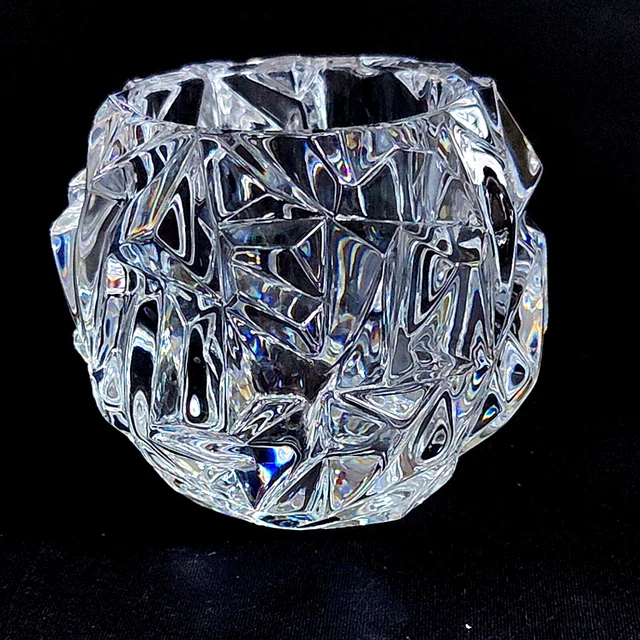 1 (ONE) TIFFANY & CO ROCK CUT Lead Crystal Votive Candle Holder